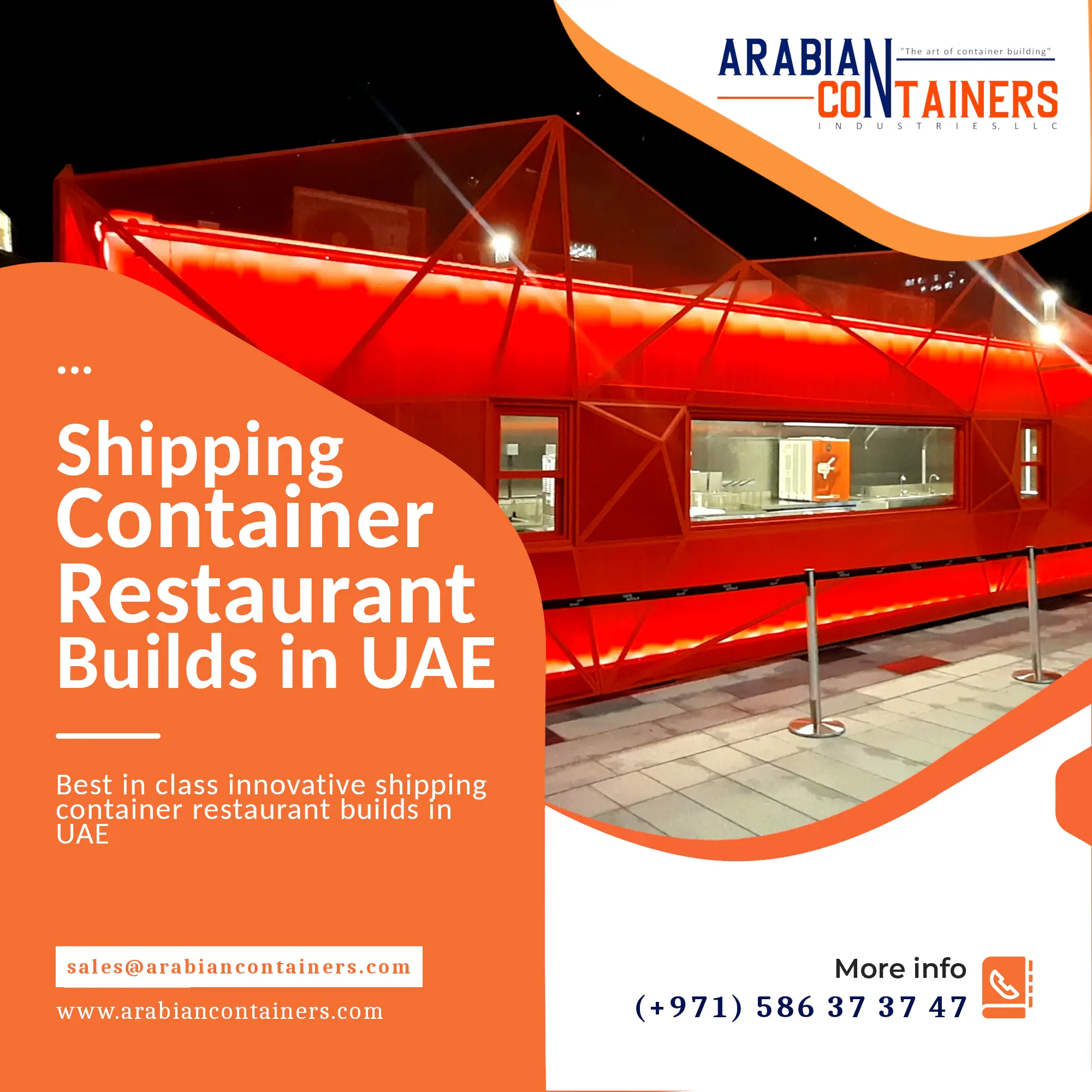 Shipping container restaurants builder UAE.