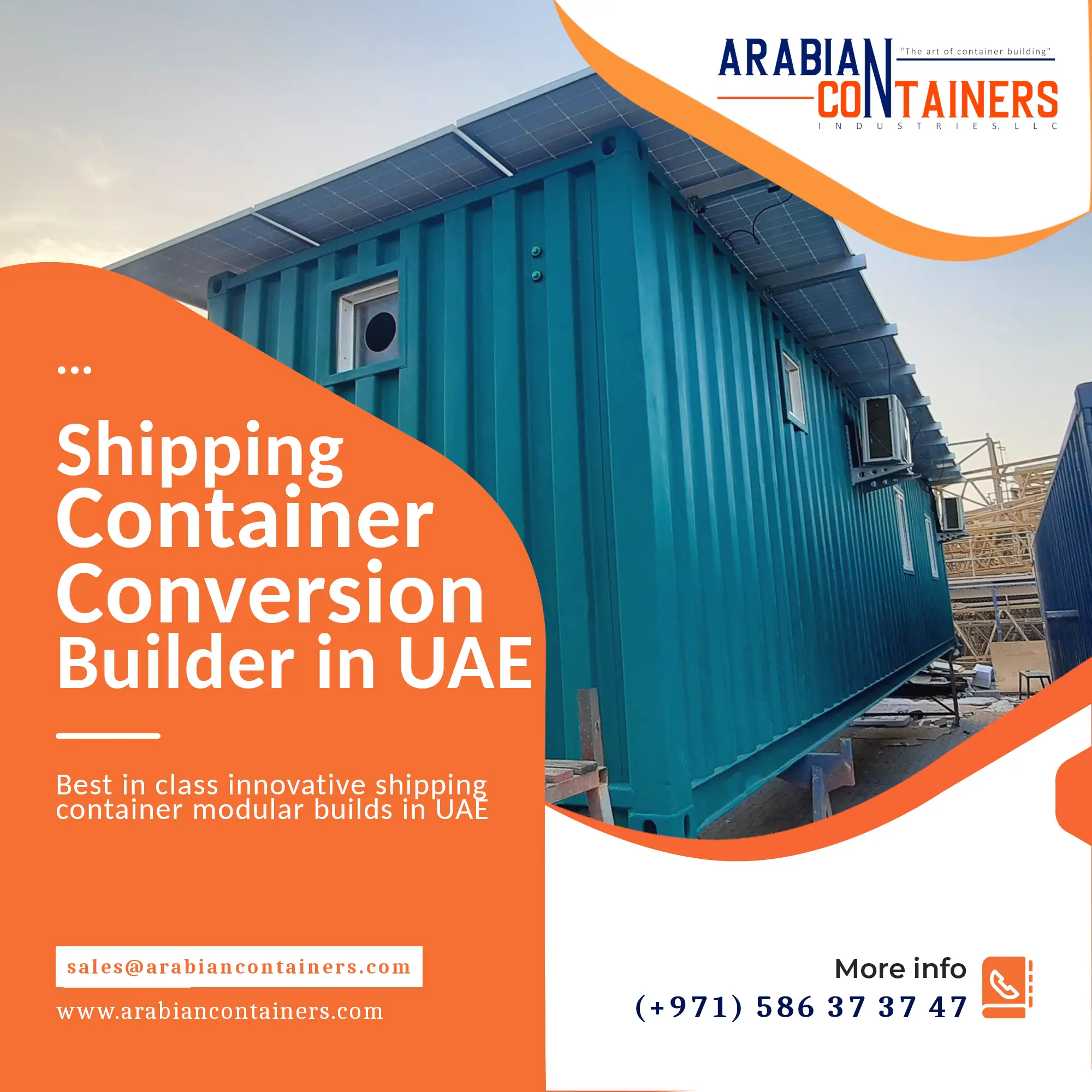 shipping container conversion company in Dubai, UAE.