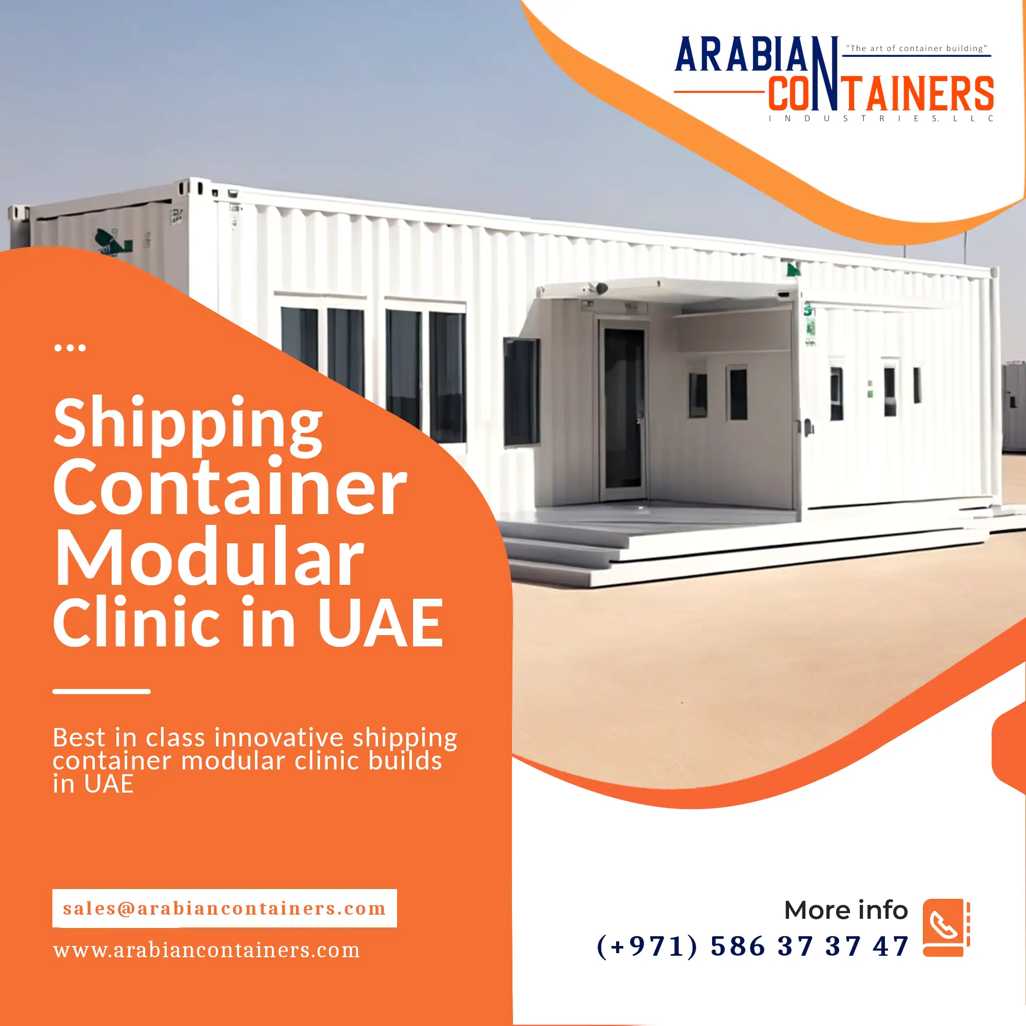 Shipping container clinic conversion company UAE.