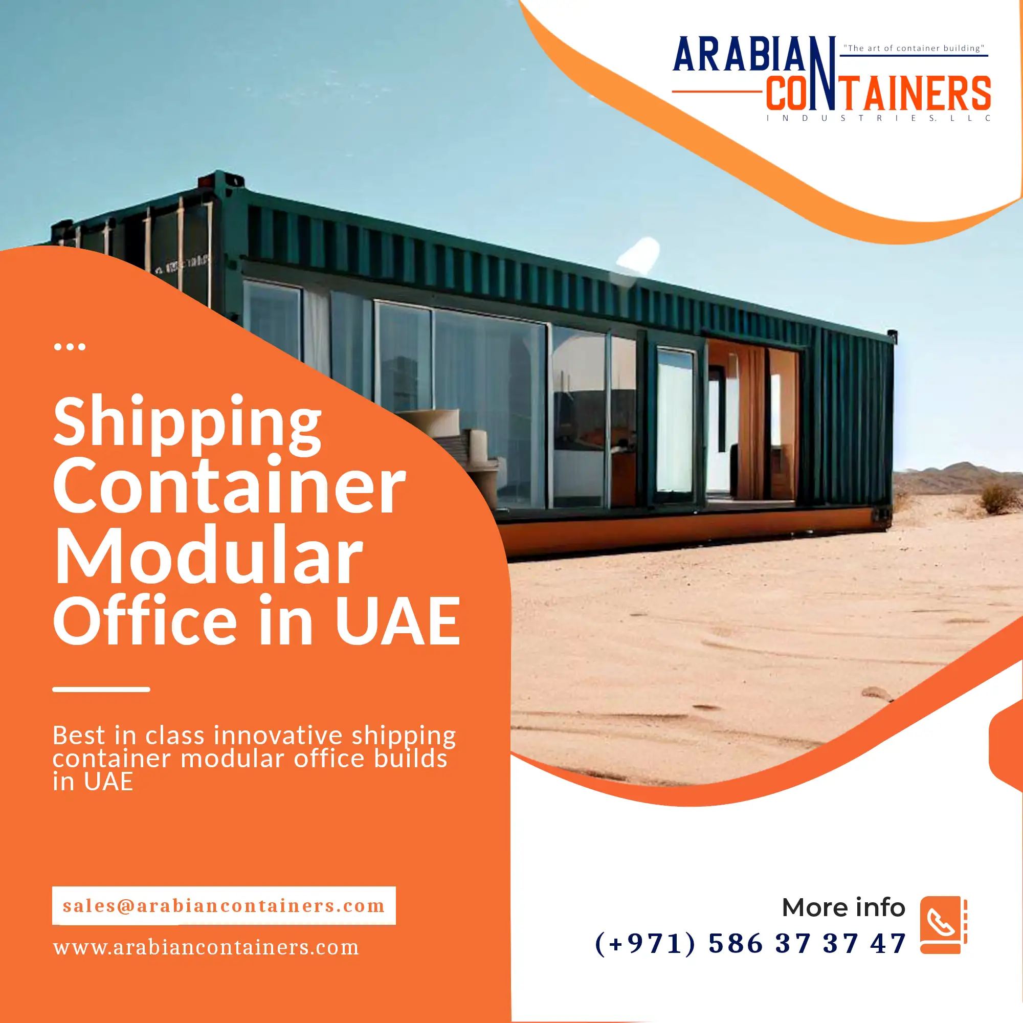 Shipping container office conversion UAE.