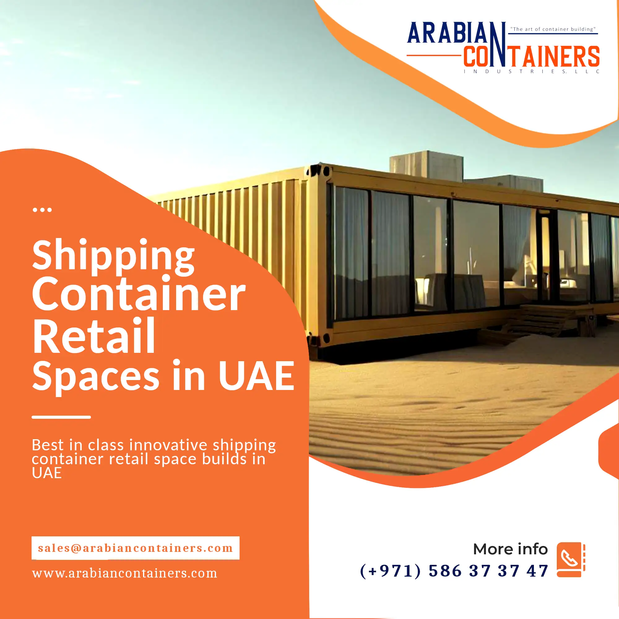 Shipping container retail store conversion company UAE.