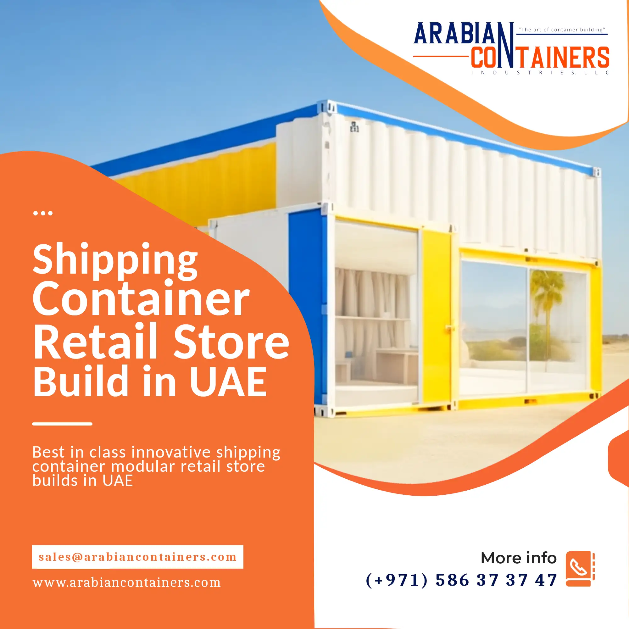 Shipping container retail store builder in UAE.