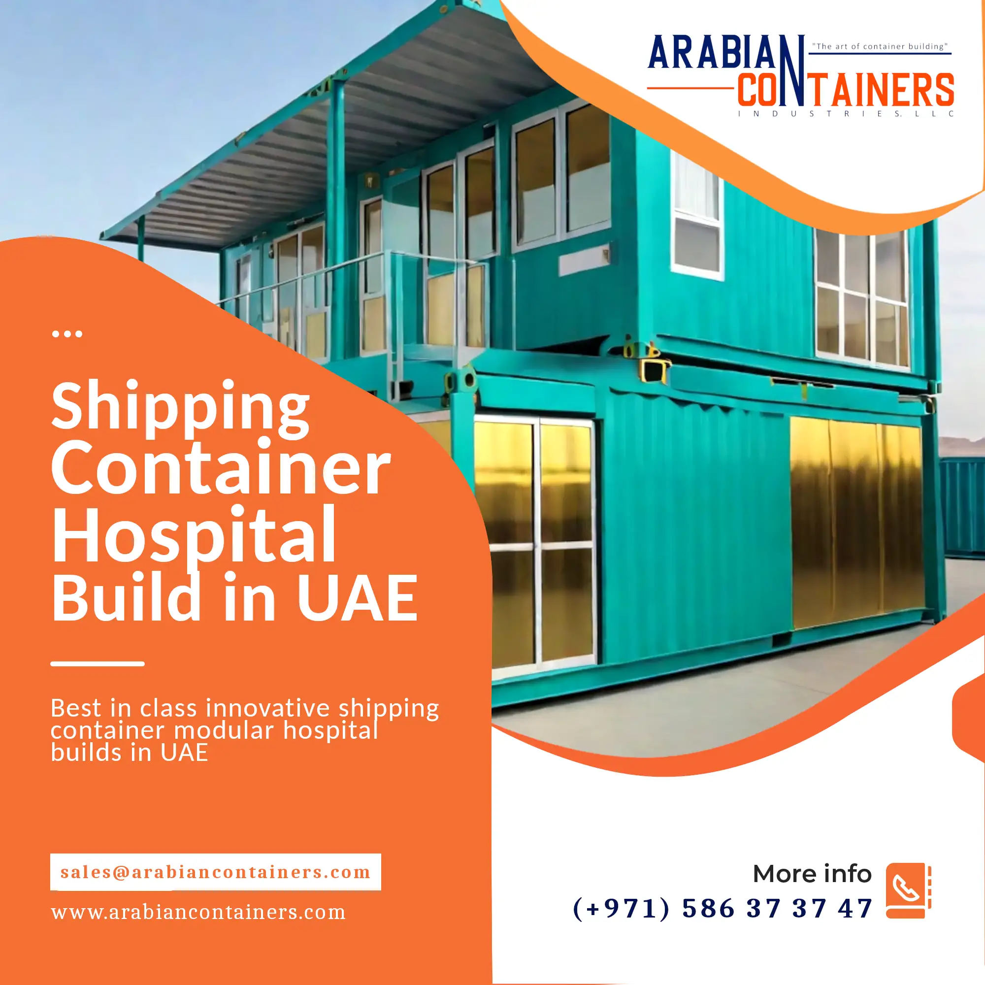 Shipping container hospital conversion company in UAE.