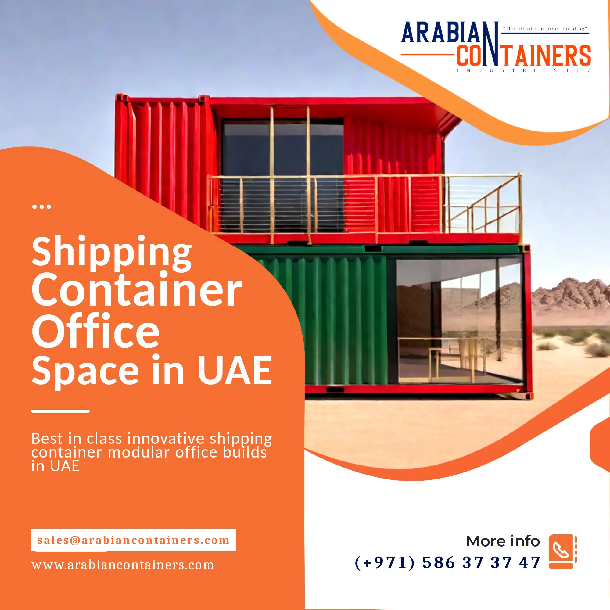 Shipping container modular office builder in UAE.