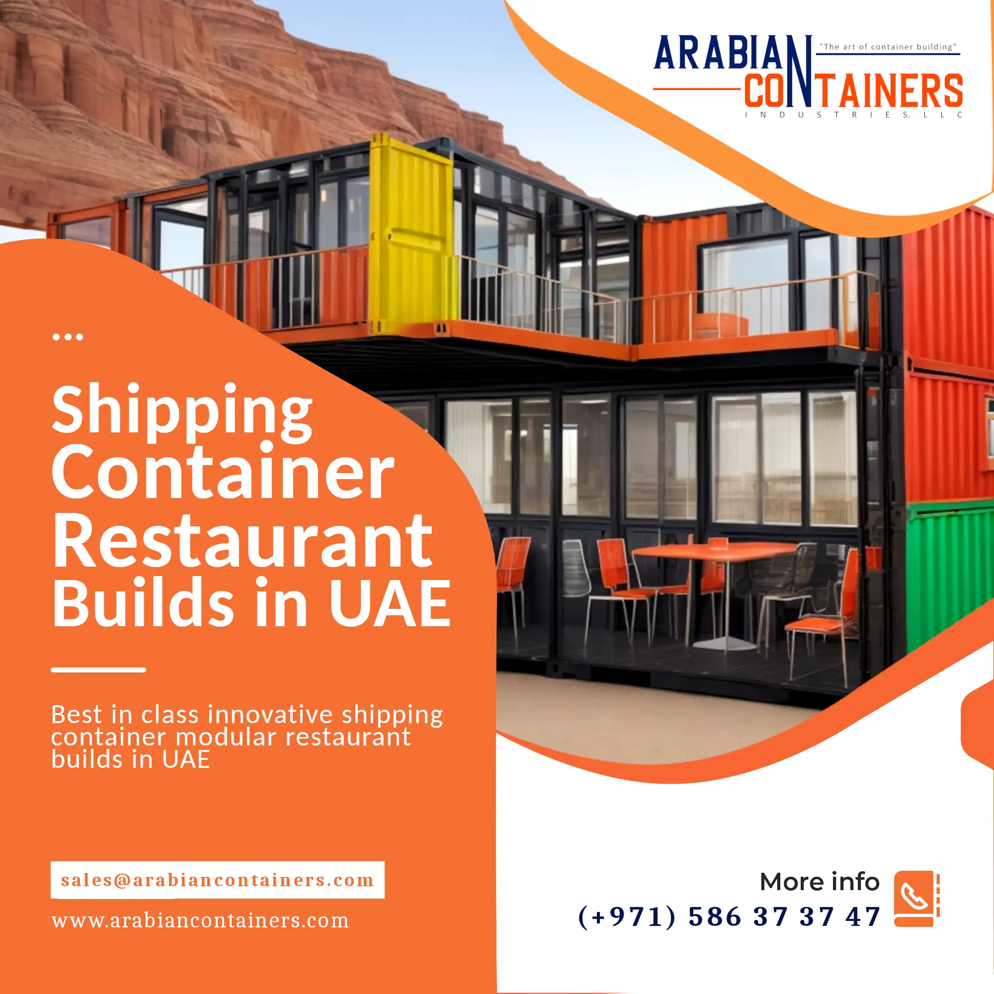 Shipping container restaurant conversion company in UAE.