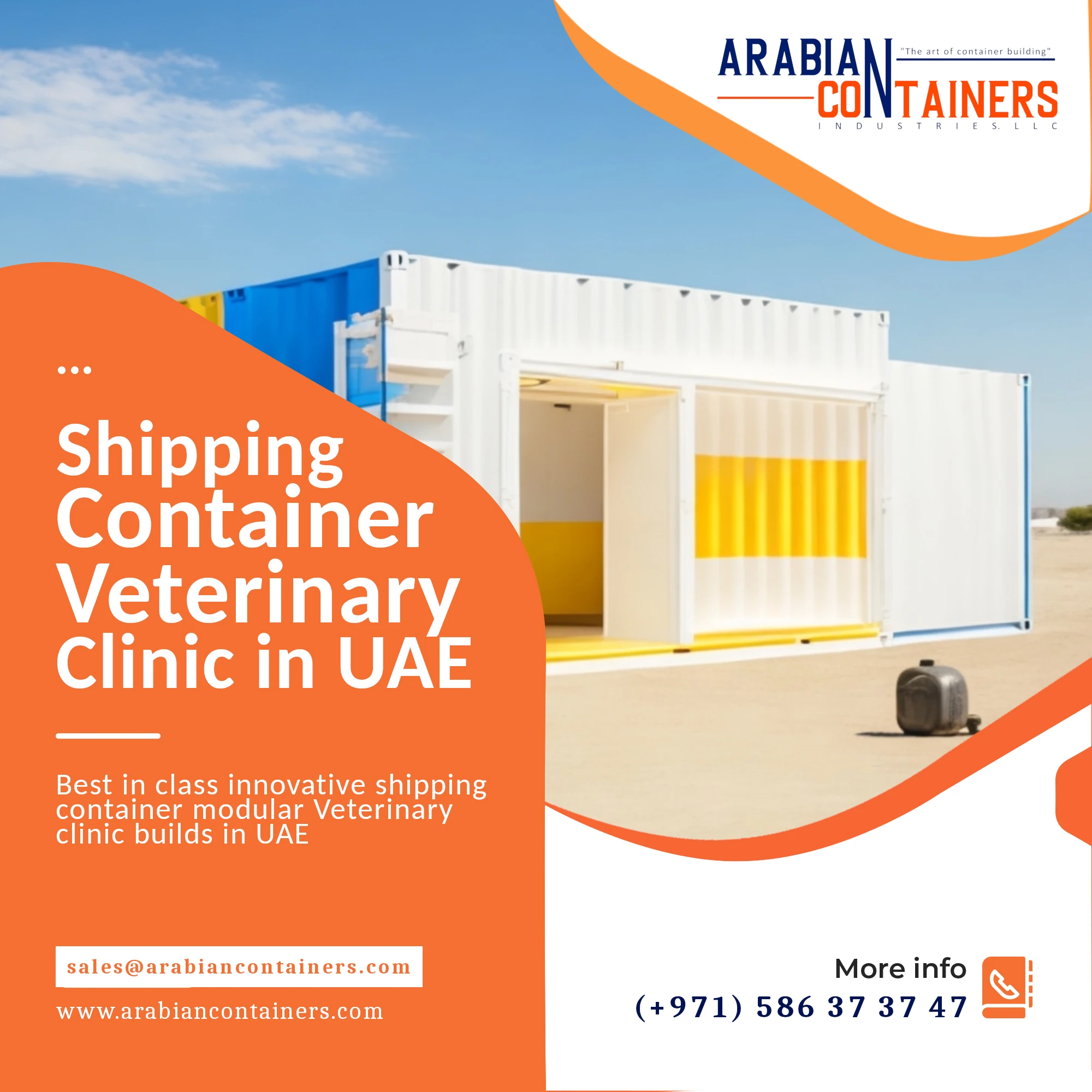 Shipping Container Veterinary Clinics builder in UAE.