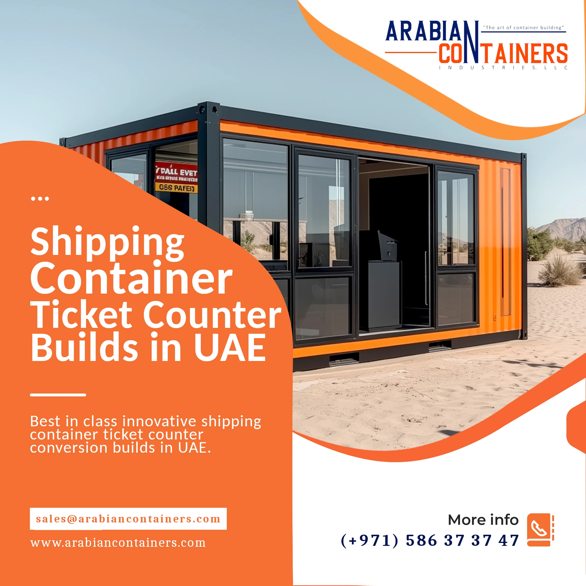 Shipping Container Event Ticket Counter Conversion UAE