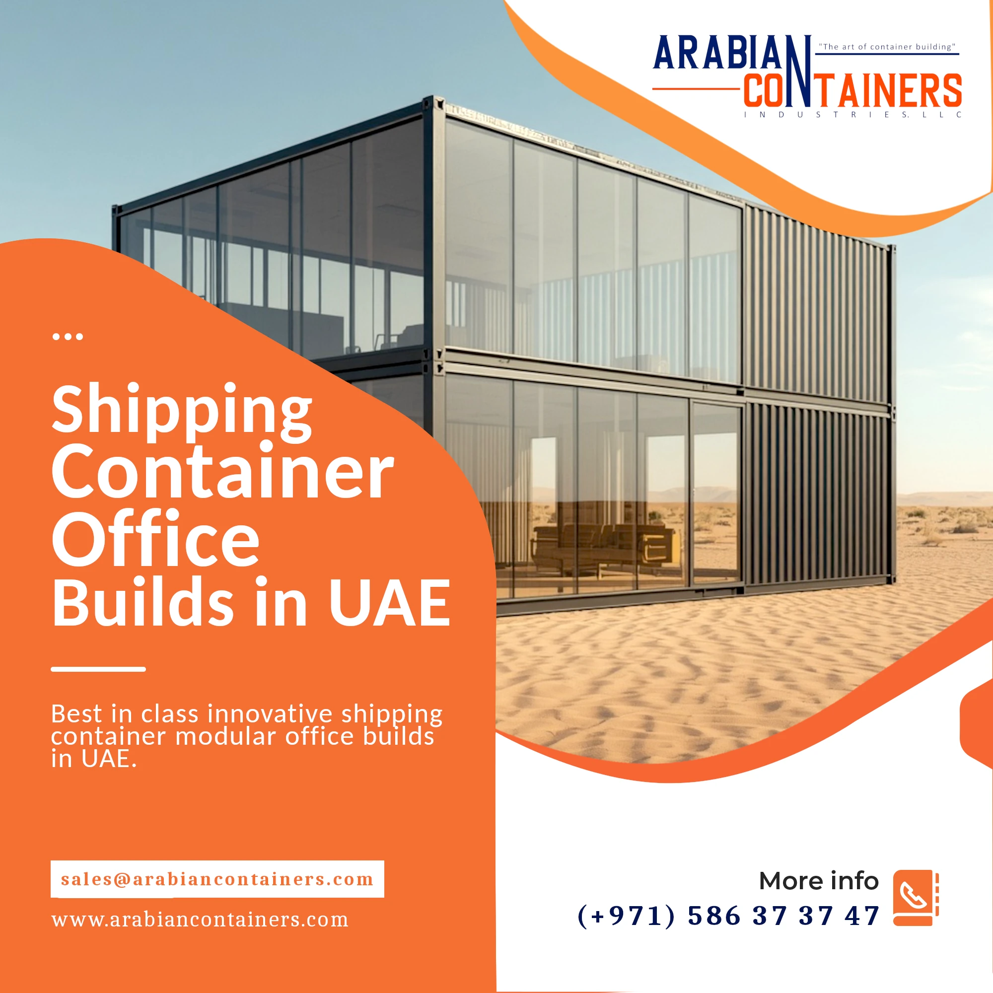 Shipping container co-working space conversion company in UAE.