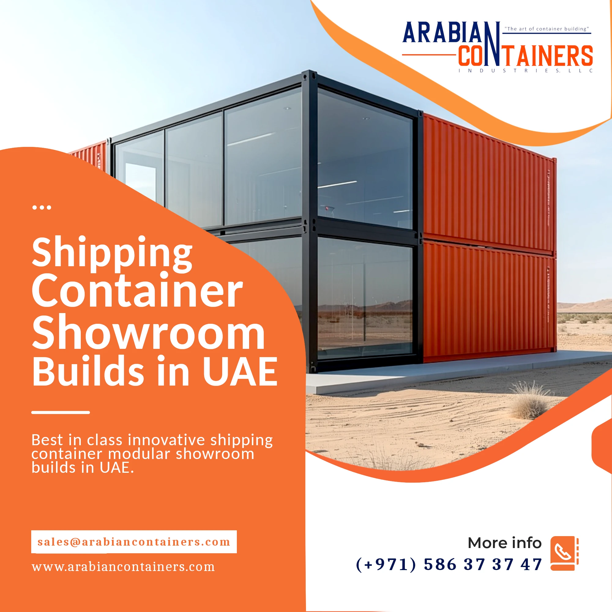 Shipping Container Showroom conversion builder company in UAE.