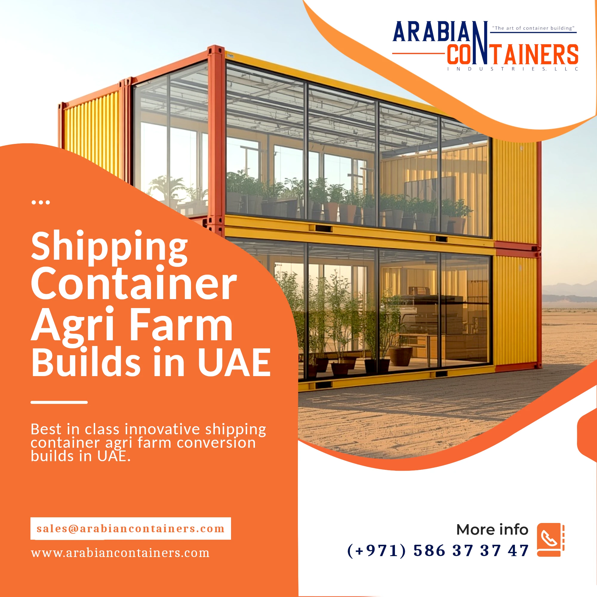 Shipping container Agri Farm conversion company in UAE.