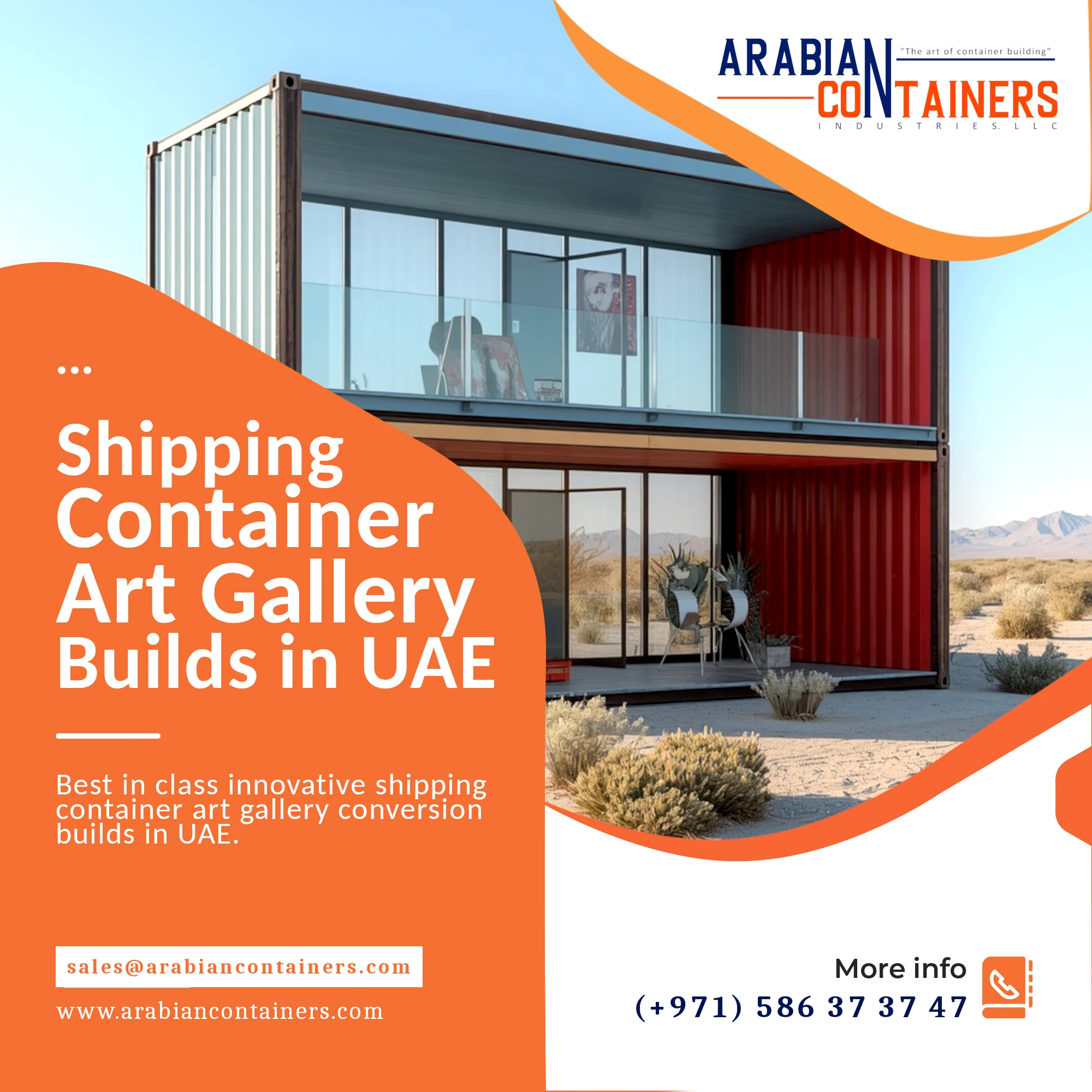 Shipping Container Art Gallery Conversion Company in UAE.