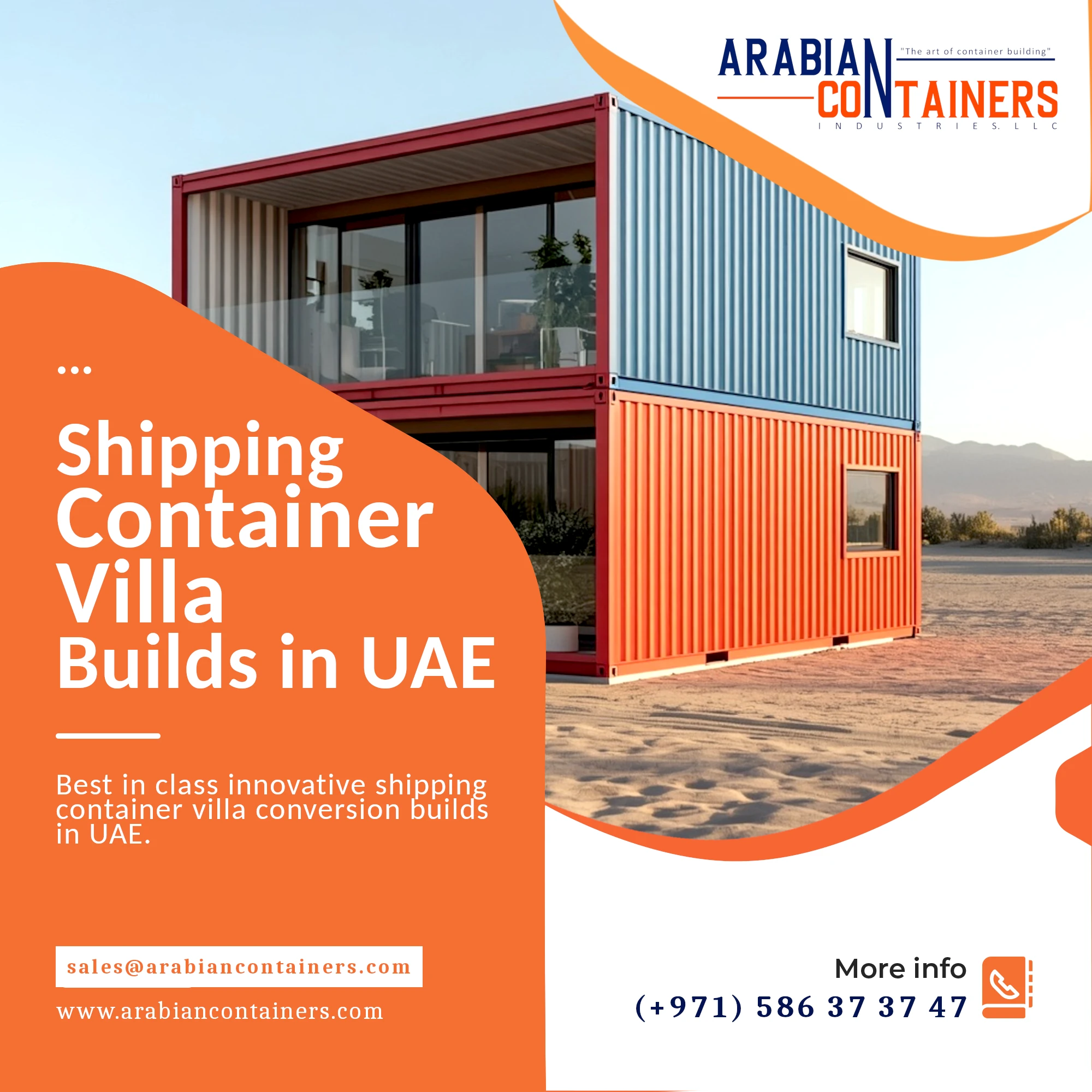 Shipping container villa conversion company UAE.