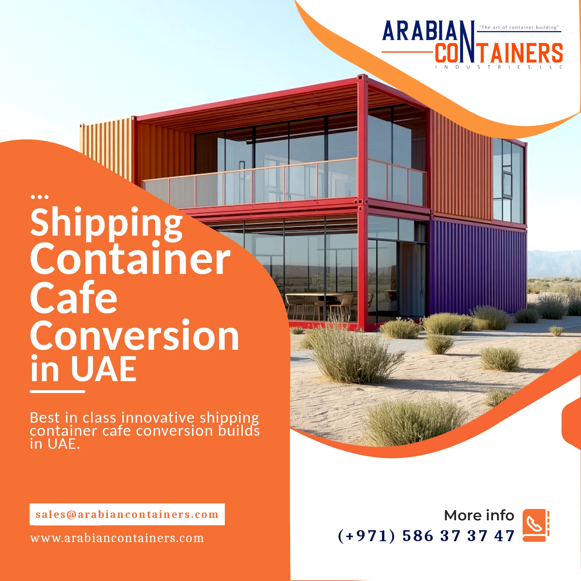 Shipping Container Cafe conversion company in UAE